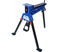 SoonTools Banco de trabajo portátil y de sujeción, banco de trabajo plegable móvil con mecanismo de accionamiento de pie, carga de 150 kg y fuerza de sujeción de 1000 kg para sierra circular de mesa y