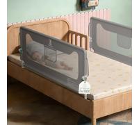 Soontrans Cama anticaídas, protección suave para la transición a la cama grande, plegable y regulable en altura, protección anticaídas, cama con somier para noches tranquilas, marco de metal y