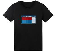 SOOOEC Camiseta LED activada por sonido, camiseta iluminada para Halloween, fiesta EDM, hip hop, cosplay, concierto, disfraz de cumpleaños, DJ, color negro, Negro (Ecualizador), L