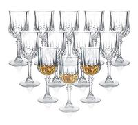 Soopiiso Cordial glass, 1.7oz / 50 ml, juego de 12, Copa de vino con tallos/Copa de tequila/Copa de Jerez