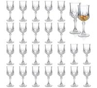 Soopiiso Cordial glass, 1.7oz / 50 ml, juego de 24, Copa de vino con tallos/Copa de tequila/Copa de Jerez