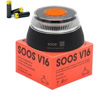 SOOS Baliza v16 Homologada DGT con Geolocalizador, con Datos Pagados hasta 2038, Luz Emergencia Coche Homologado dgt, Luz v16 Conectada con Geolocalización 3.0, IDIADA PC23110238 - Obligatoria en 2026