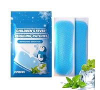 Soothe Temperature Strips - Hojas de gel refrescante para niños, almohadillas de hidrogel de tela no tejida de 1.9 x 4.7 pulgadas, directo de la frente, reductor de calor físico, suministros de
