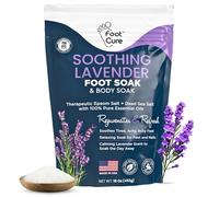 Soothing Lavender Foot Soak with Epsom Salt - Best Toenail Treatment, & Softens Calluses - Soothes Sore & Tired Feet, Foot Odor Scent, Spa Pedicure - Made in USA 16 oz