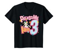 Sooty Soo Soo Tres Niños Pawsome de 3er Cumpleaños Camiseta