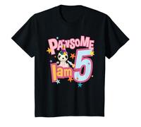 Sooty Soo Soy Five Pawsome Kids de mi Quinto cumpleaños Camiseta