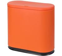 Sooyee Cubo de basura rectangular de plástico de 10 litros con tapa tipo prensa, contenedor de basura de 2.4 galones para baño, tocador, dormitorio, cocina, sala de manualidades, oficina, color