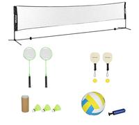 Soozier 17ft Set Bádminton Portátil Todo-en-Uno, Red de Altura Ajustable
