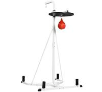 Soozier 2-in-1 Soporte saco boxeo altura ajustable base pesada Speed Bag | Soporte para saco pesado, independiente, para gimnasio en casa
