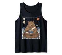 Sopa de Fideos japoneses con Oso Ramen número uno Ukiyo-e Art Camiseta sin Mangas