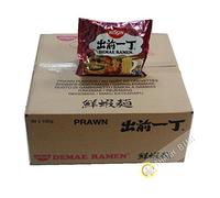 Sopa de fideos Ramen Demae camarón NISSIN de cartón 30x100g Hungría