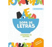 Sopa de letras. Cuaderno de lectura (letra de imprenta)
