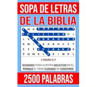 Sopa de Letras de la Biblia 2500 Palabras: 50 Rompecabezas Con Soluciones Completas - Spanish Bible Word Search With Solutions