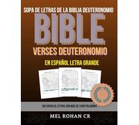 Sopa de Letras de la Biblia Deuteronomio: En Español para Adultos Letra Grande, versículos bíblicos para recordar la ley y el amor de Dios - Los 100 mejores versículos