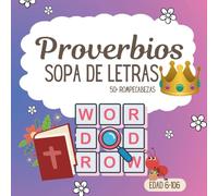 Sopa de Letras de Proverbios: Rompecabezas de Sopa de Letras de Proverbios Bíblicos, NVI, en Español | 8.5 x 8.5 in. 186 pg | 50+ Rompecabezas | Regalo para Relajamiento, Viajes y Memorización