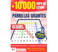 Sopa de Letras en Español - 10 000 Palabras : 44 Puzles con 225 Palabras Cada Uno - Para Adultos y Expertos: Gran Colección Temática con Soluciones - ... de las Sopas de Letras | Spanish Word Search