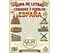 Sopa de Letras en Español para Adultos Letra Grande: Ciudades y Pueblos de España