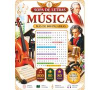 Sopa de Letras Musica Letra Grande: 800 Palabras Ocultas | Diversion, Cultura y Entretenimiento para Todas las Edades (Mind Games)