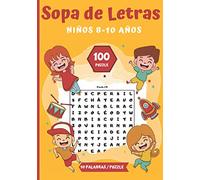 Sopa de Letras Niños 8-10 años: Pasatiempos para niños - juegos de letras educativos |100 Puzzle letras grandes|Para las vacaciones o el tiempo libre | idea del regalo