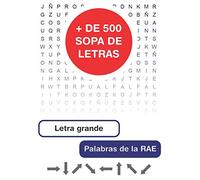 Sopa de letras para adultos: Más de 500 sopas en letra grande (Sopas de letras en español)