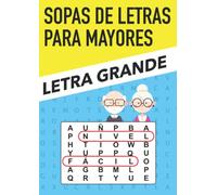 Sopa de letras para mayores: Letra Grande | Nivel Fácil | Rompecabezas | 50 sopas de letra para adultos | Tamaño A4