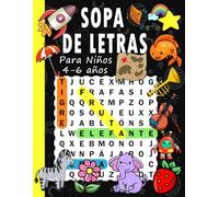 Sopa de Letras para Niños de 4 a 6 años: 100 Temas de Rompecabezas Divertidos y Educativos con Soluciones - Actividades para Vacaciones y Tiempo Libre