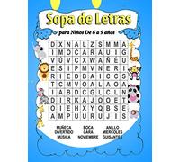 Sopa de Letras para Niños De 6 a 9 años: 6-9 años Juego didácticos
