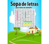Sopa de letras para niños de animales: Perro,gato,vaca,cerdo,caballo,yegua,oveja,mono palabras básicas en español Sopa de letras para niños,juegos educativo