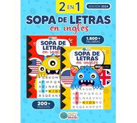 Sopa de letras para niños en inglés - español: 2 en 1 LETRA GRANDE, +1.800 palabras de uso frecuente (Sight words) para aprender inglés (Sopas de letras monstruosas)