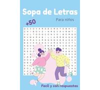 Sopa de Letras para Niños: Sopas de letras con letras fáciles de para niños | 15 x 23 cm, 110 páginas | Más de 50 acertijos… Regalo para vacaciones, días festivos y tiempo libre.