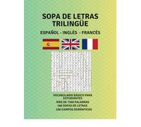 Sopa de letras trilingüe español-inglés-francés