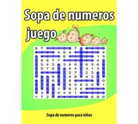 Sopa de numeros juego: Sopa de letras para niños|idea del regalo| Letra Grande |Una actividad para estimular la memoria visual y la atencion