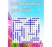 Sopa de numeros para niños: Puzzle letras grandes Una actividad para estimular la memoria visual y la atencion