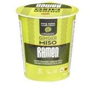 Sopa Ramen Instantánea de Miso y Jengibre - Pack de 2 Vasos (2 x 85g) - Fideos Orientales con Caldo Umami y Toque Cítrico - Comida Rápida Saludable - Lista en 3 Minutos