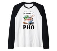 Sopa vietnamita de Fideos Pho impulsada por Pho Foodie Lover Camiseta Manga Raglan