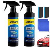 Sopami Car Coating Spray,Quick Effect Coating Agent,Sopami Quickly Coat Car Wax,Car Scratch Wax Polish Spray Waterless Wash,Sopami Oil Film Emulsion Glass Cleaner (2Pcs)