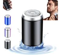 Sopami Mini Electric Shaver, Sopami Portable Mini Electric Shaver, Pocket Size Washable Electric Razor, USB Rechargeable Waterproof Shaver Electric Beard Trimmer for Car, Travel (Black)