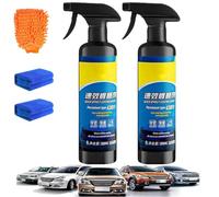 Sopami Quick Effect Coating Agent, 3 en 1 High Protection Quick Car Coating Spray, 500 ml Quick Effect Coating Agent, Hydrophobic Trim Coating, Car Scratch Wax Polish Spray Waterless Wash (2pc)