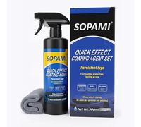 Sopami Spray de revestimiento de coche, agente de revestimiento de efecto rápido, capa rápida de cera de coche, spray de cera para arañazos de coche, lavado sin agua, limpiador de vidrio de emulsión