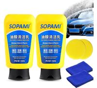 Sopami-Spray para revestimiento de coche, elimina la película de aceite de vidrio del coche, Sopami cubre rápidamente el espray de cera para pulir el coche (Emulsión*2)