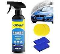 Sopami-Spray para revestimiento de coche, elimina la película de aceite de vidrio del coche, Sopami cubre rápidamente el espray de cera para pulir el coche (Aerosol*1)