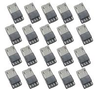Sopepoyie 20 unids USB micro puerto macho enchufe conector soldadura Junta para DIY V8/5p delantero cinco trasero cuatro circuitos de alimentación USB macho Jack conector