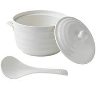 Sopera Redonda De CeráMica De 3000 Ml con Tapa Y Asa, Resistente Al Calor, para Restaurantes, Cocinas Y Hogares(2200ml)