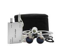 SOPERIT Lupa binocular Lámpara Dental 2.5X420mm Magnifier Portátil Lupas de cabeza binoculares Lupa de cabeza Gafas LED Headlight