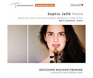 Sophia Jaffé : Récital violon et piano, Bach, Ysaÿe, Suk.