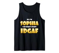 Sophia Joke Idgaf Meme Cute Halloween Costume For Sophie Camiseta sin Mangas