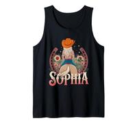 Sophia Nombre I Love Sophia Birthday Western Cowgirl Camiseta sin Mangas