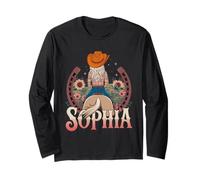 Sophia Nombre I Love Sophia Birthday Western Cowgirl Manga Larga