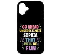 Sophia Personalized Women's Gift Custom Sophia Carcasa para iPhone 16 Plus