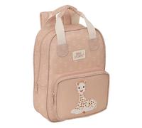 SOPHIE LA GIRAFE COOKIE - Mochila Infantil, con Asas, Fácil Limpieza, Ideal para Niños de Diferentes Edades, Cómoda y Versátil, Calidad y Resistencia, 20x8x28 cm, Color Beige
